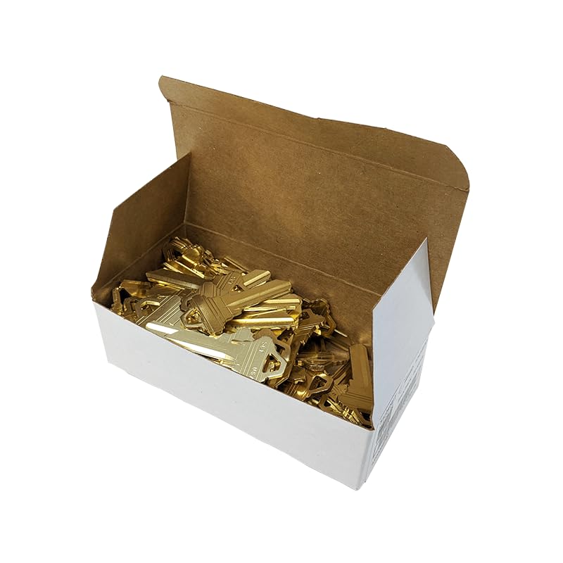 [Australia - AusPower] - Summit Doorware Schlage SC1 Key Blanks - 50 Pack, High-Quality Uncut House Keys, Compatible with Schlage 5-Pin Locks 