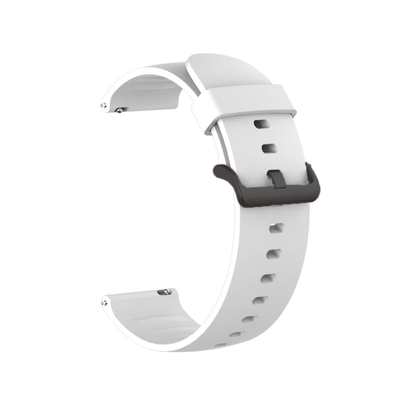 [Australia - AusPower] - Compatible for Virmee VT3 Plus Band, Youkei Silicone Replacement Soft Band Wristbands Straps with Stainless Steel Buckle for Compatible for Virmee VT3 Plus Smartwatch (White) White 