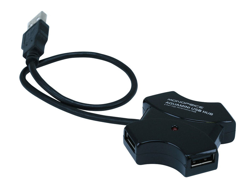 [Australia - AusPower] - Monoprice 4-Port USB 2.0 Passive Hub (106631),Black 