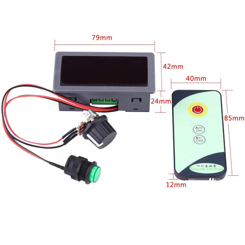 [Australia - AusPower] - DC Motor Speed Controller Universal DC 6V 12V/24V Speed Controller Digital Display with IR Remote For Car Truck Motor Driver Heater Controller 