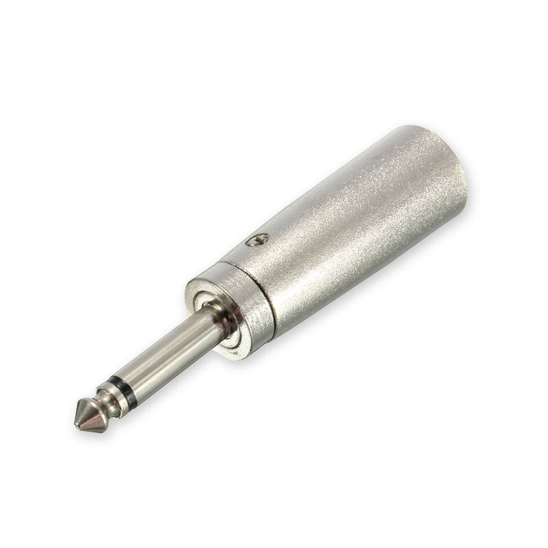 [Australia - AusPower] - HTTX XLR to 6.35mm Adapter, Mono 1/4" 6.35mm Male to XLR Male Connector Professional Metal Construction Mic Jack Plug Converter (2 Pack) 
