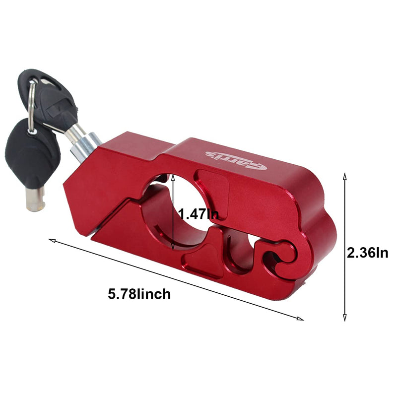 [Australia - AusPower] - GFFG Motorcycle Lock CNC Grip Throttle Brake Handlebar Lock to Secure Bike, Scooter, Moped or ATV in Under Grip Lock Holster for Easy Storage & Transporting 