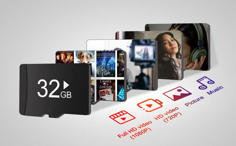 [Australia - AusPower] - LongPlus Storage Card, High Speed Flash TF Card, Memory Card Full HD Video for Security Camera, Mobile Device Storage Phone, Tablet, Drone & Full HD Video Recording 32GB 