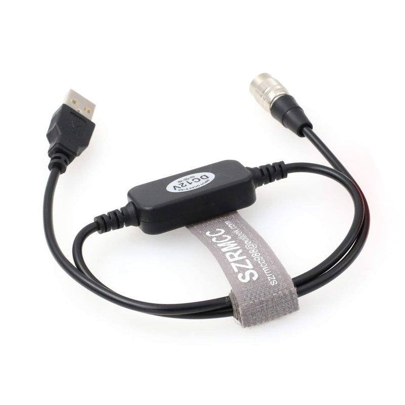 [Australia - AusPower] - SZRMCC USB 5V 2A Mobile Power Bank to Hirose 4 Pin with Boost 12V Cable for Sound Devices 688 644 633 Zoom F4 F8 Zaxcom 