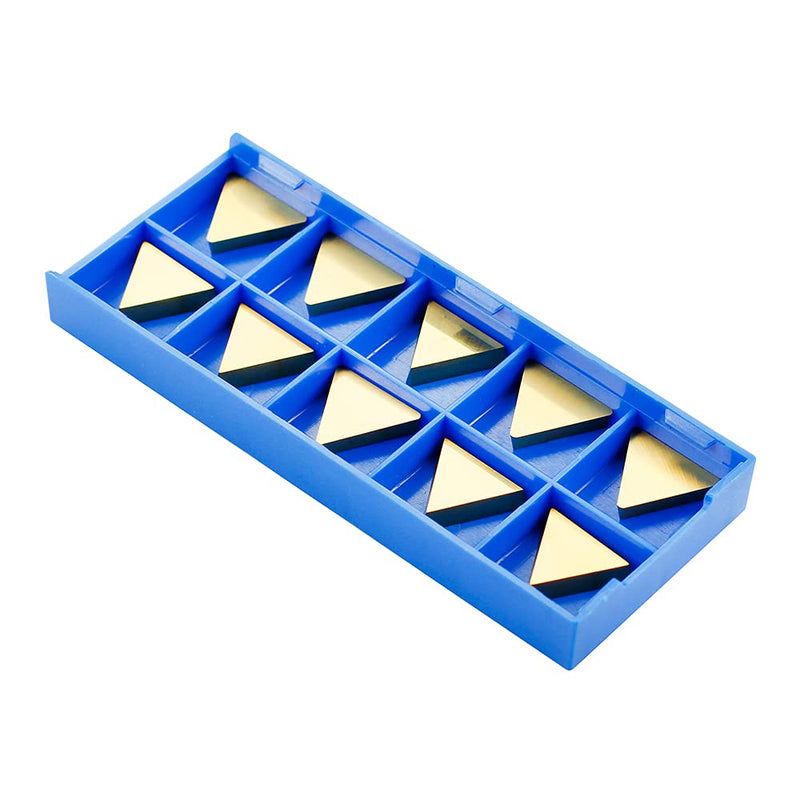 [Australia - AusPower] - OSCARBIDE Carbide Inserts TPG322 Turning Inserts TPGN160308,Tin Coated for Lathes and Mills,10 Pieces/Box. 