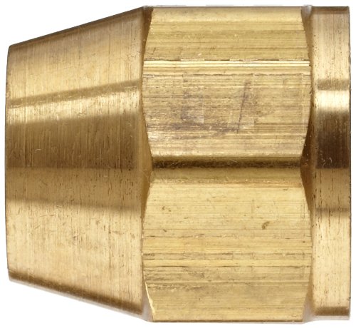 [Australia - AusPower] - Anderson Metals-54014-12 Brass Tube Fitting, Short Flare Nut, 1 1/16 – 14" Tube OD 