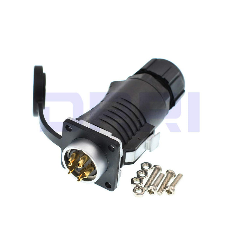 [Australia - AusPower] - DRRI LP20 Outdoor Waterproof Aviation Bulkhead 5 Pin Power Industrial Circular Connector for Furrion Solar Charge LP20 5P Male plug & female socket 