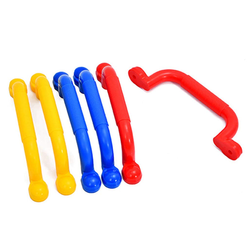 [Australia - AusPower] - Ymeibe Kids Playground Handles Outdoor Indoor Plastic Nonslip Safety Hand Grips for Playset Climbing Frame Tree Play House 10" (Yellow) Yellow 