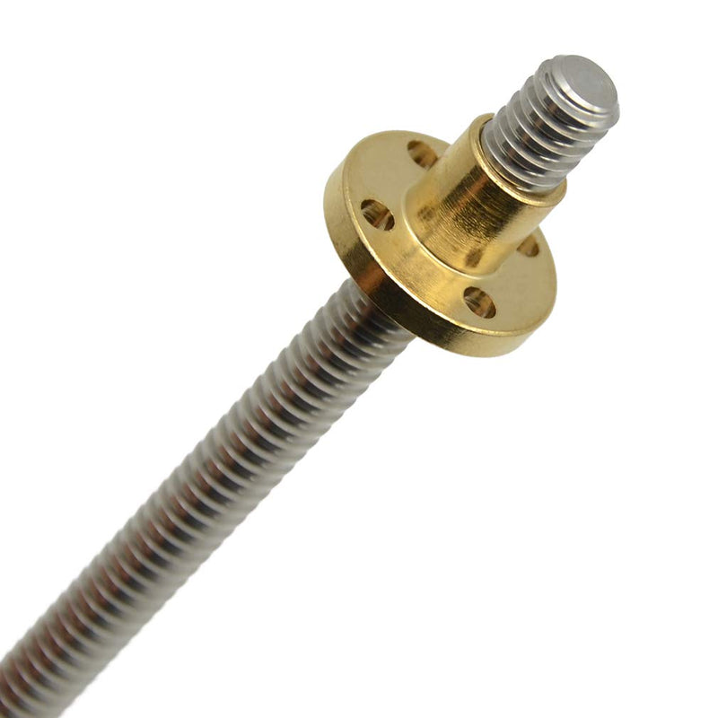 [Australia - AusPower] - ReliaBot 100mm T8 Tr8x2 Lead Screw and Brass Nut (Acme Thread, 2mm Pitch, 1 Start, 2mm Lead) for LCD DLP SLA 3D Printer and CNC Machine Z Axis Lead screw with nut 