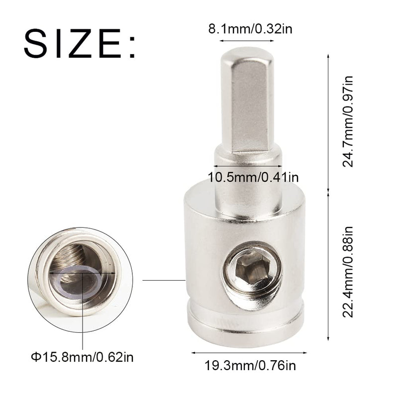 [Australia - AusPower] - Amp Input Reducer Brass with Nickel Plated 0 Gauge Car Audio Power/Ground Amp Input Reducer Adapter 2Pcs Silver 