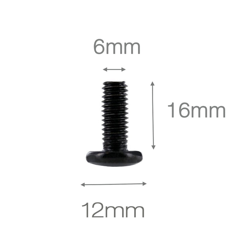 [Australia - AusPower] - Lancher 60-Pack M6 x 16mm Screws and Cage Nuts for Server Shelf Cabinets Rack Mount 1U 2U 6U 12U Rack Screw cage nut - Black 60-Pack M6 screw cage nut Black 