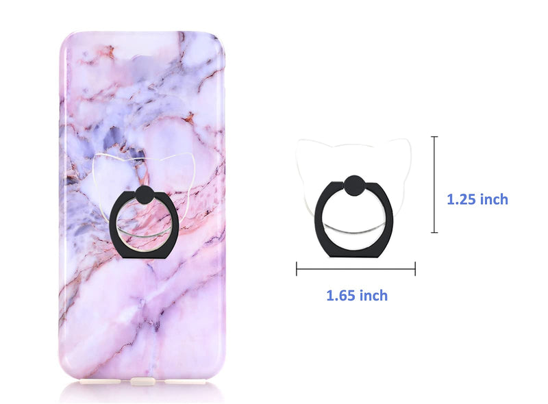 [Australia - AusPower] - Transparent Cat Cell Phone Ring Holder Kickstand,360 Rotation Clear Cat Cell Phone Finger Ring Grip Stand for Phones,Pad 