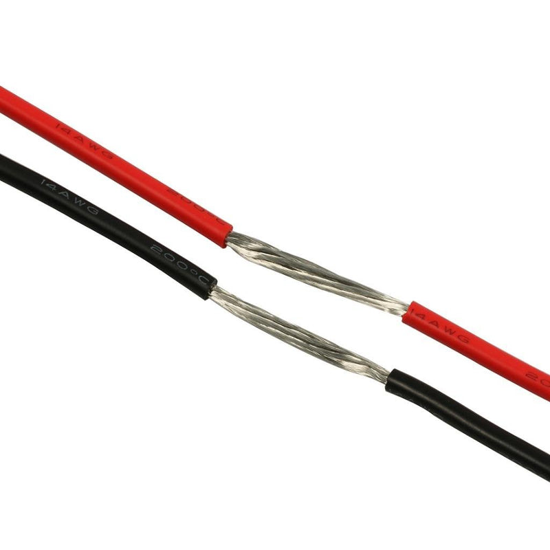 [Australia - AusPower] - BNTECHGO 14 Gauge Silicone Wire 3 ft red and 3 ft Black Flexible 14 AWG Stranded Copper Wire 14 gauge silicone wire 3ft and 3ft silicone wire red and black 