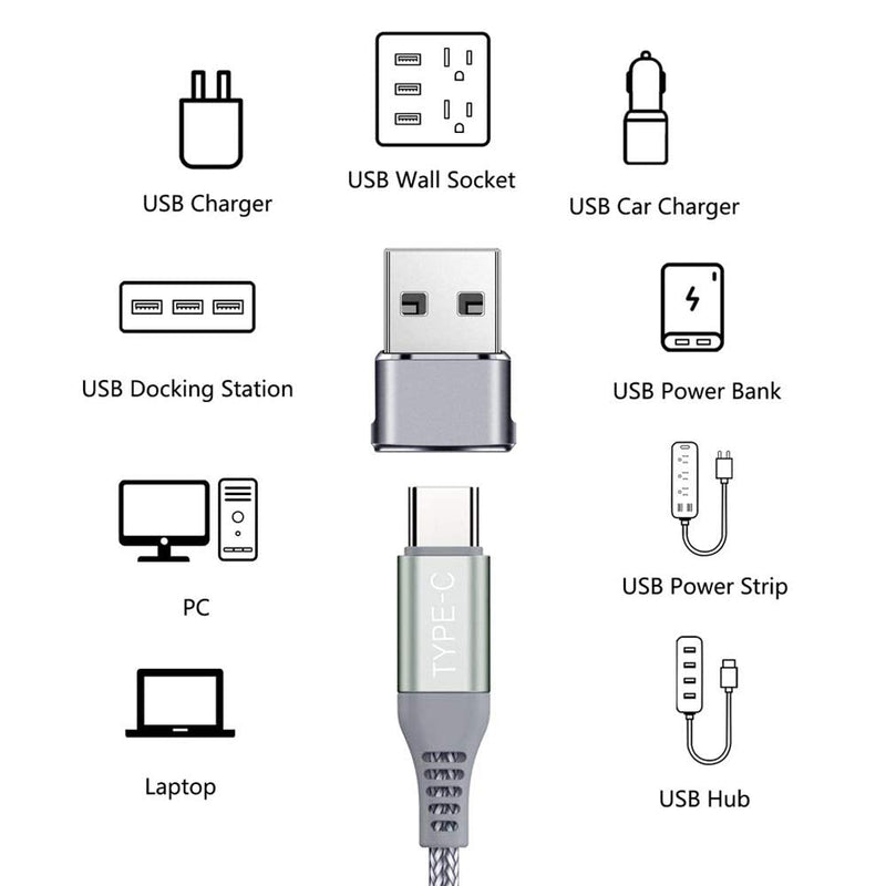 [Australia - AusPower] - USB C Female to USB Male Adapter 2Pack and Micro USB to USB C Adapter 4Pack 