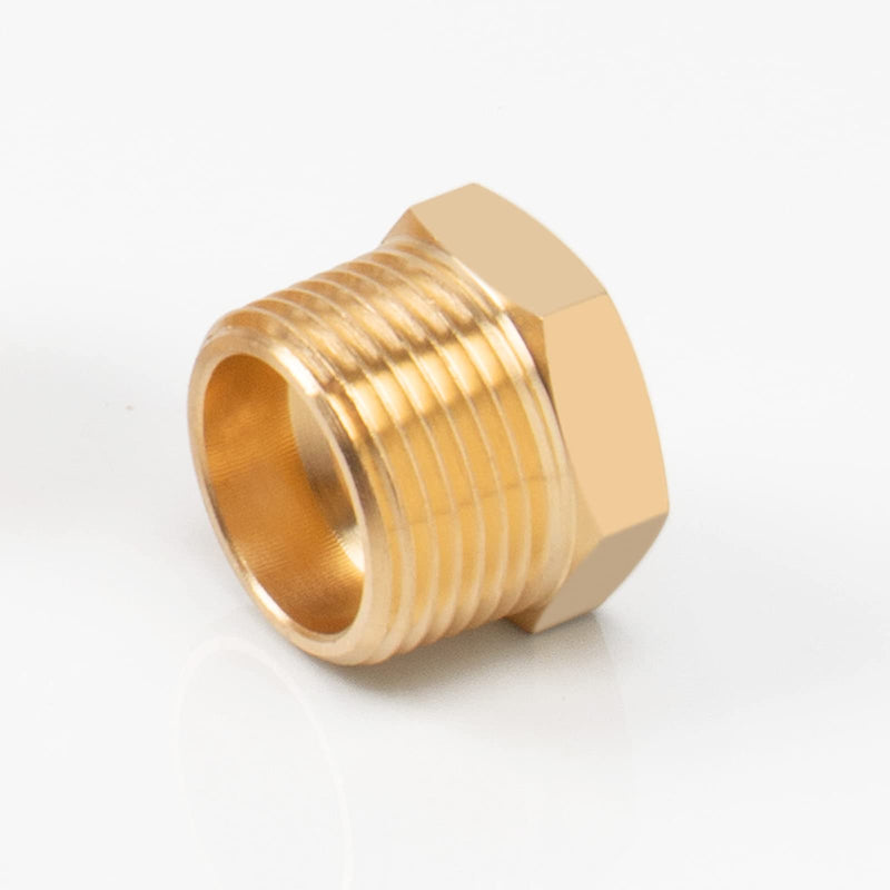 [Australia - AusPower] - BathAce Brass Reducer Hex Bushing Threaded Pipe Fitting, Heavy Duty Threaded Pipe Fitting Adapter (1/2 Male NPT x 1/8 Female NPT, 5) 1/2 Male NPT x 1/8 Female NPT 