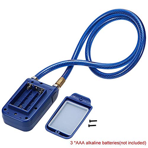 [Australia - AusPower] - Solebe Digital Lock Bike/Motorcycle/Gate Door Digital Lock with Anti Theft Alarm 110dB blue(31.5 Inch) 