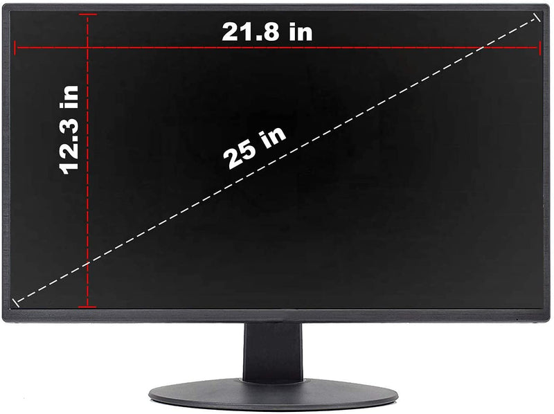 [Australia - AusPower] - 25 Inch Anti Glare Screen Protector Fit for Diagonal 25 Inch Desktop with 16:9 Widescreen Monitor Come with 2 Pack,Reduce Glare Reflection and Eyes Strain, Fingerprint-Resist (21 13/16 x 12 1/4 Inch) 