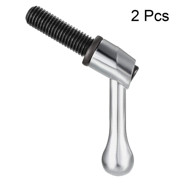 [Australia - AusPower] - uxcell M12 x 40mm Handle Adjustable Clamping Lever Thread Push Button Ratchet Male Threaded Stud 2 Pcs 