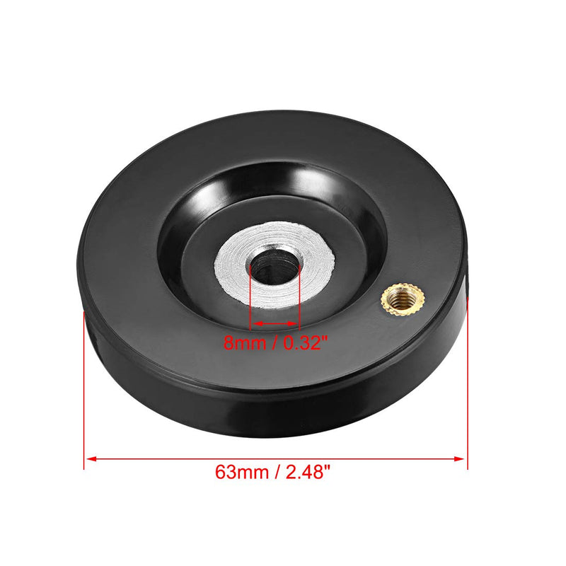 [Australia - AusPower] - uxcell Hand Wheel 63mm Diameter 8mm Hole Diameter for Milling Machine 