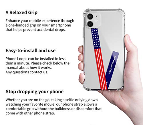 [Australia - AusPower] - WINGSCLOGO 3 Pieces Cell Phone Finger Loop Strap Flag Printed Lanyard Smart Grip Holder (Mint) Mint 