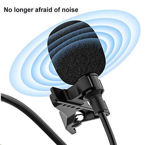 [Australia - AusPower] - Professional lavalier Microphone for iPhone, Condenser Microphone for Phone Recording and Video Recording, lavalier Microphone for YouTube, interviews, Meetings, and iPhone/iPad/iPod (9.8 feet) 