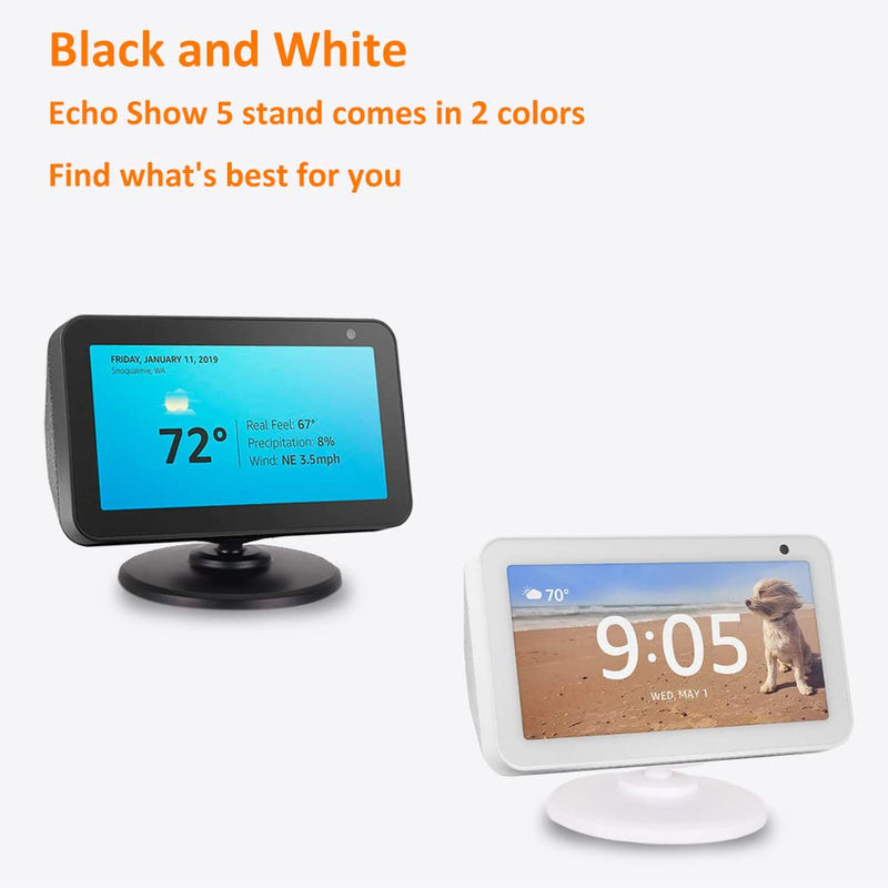 [Australia - AusPower] - AutoSonic Stand for Echo Show 5 (1st Gen and 2nd Gen) | Adjustable Design Compatible with Alexa Show 5 | Magnetic,Swivel and Tilt | Black 
