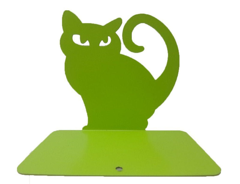 [Australia - AusPower] - Winterworm Cute Vivid Lovely Persian Cat Nonskid Thickening Iron Metal Bookends Book Organizer for Library School Office Home Study Desk Organizer (Green) Green 
