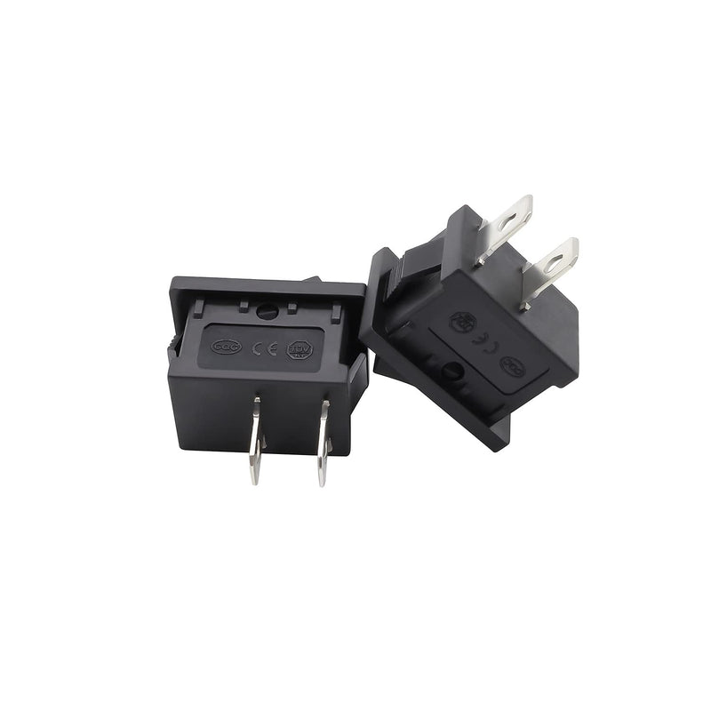 [Australia - AusPower] - ZUPAYIPA 15 Pcs AC 6A/250V 10A/125V 2 Solder Lug SPST On/Off Mini Boat Rocker Switch Car Auto Boat Round Rocker 2 Pin Toggle SPST Switch Snap 