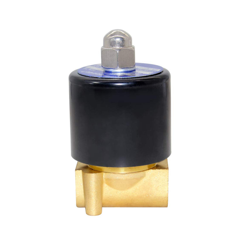 [Australia - AusPower] - Beduan Brass Mini Electric Solenoid Valve, 12V 1/4" Air Valve Control Flow Normally Closed for Air Water Oil Fuel 