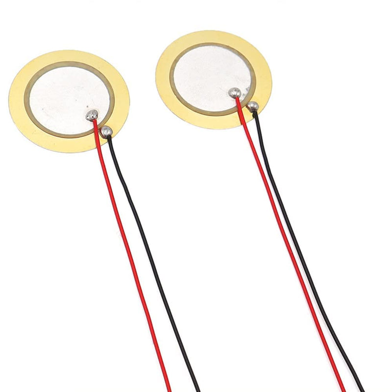 [Australia - AusPower] - 27mm Piezo Transducer with Soldered Wire (Pack of 20) 