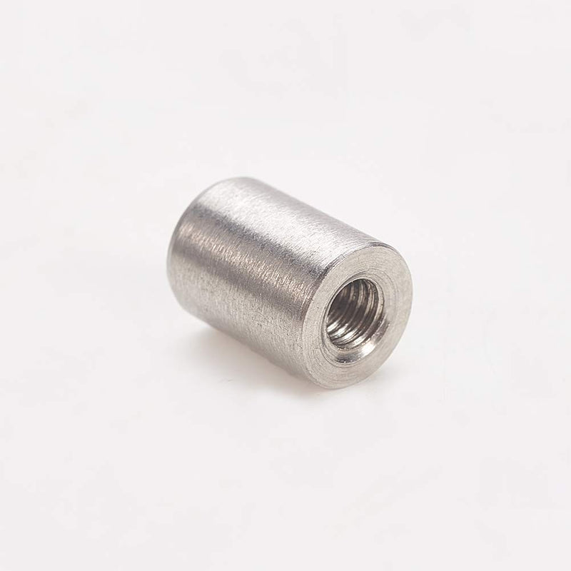 [Australia - AusPower] - MroMax M3 Round Connector Nuts, Carbon Steel Coupling Nut 8mm/0.31inch Length,Pack of 10 M3 x 8mm x Φ6 