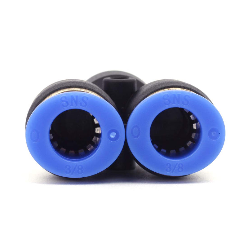 [Australia - AusPower] - SNS SPY-3/8 3/8" Tube OD Union Y Type Plastic Push to Quick Connect Tube Fitting(10 PCS) 