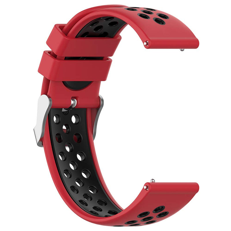 [Australia - AusPower] - Meifox Compatible With Gear S3 Bands,Solf Silicone Replacement Band for Samsung Gear S3 Frontier/ S3 Classic Smartwatch / Galaxy Watch 46mm R800 Red black 