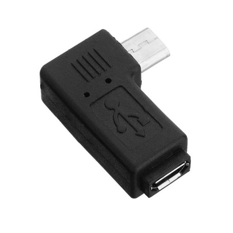 [Australia - AusPower] - JSER 90 Degree Left Angled Micro USB 2.0 5P Male to Female M to F Extension Adapter 