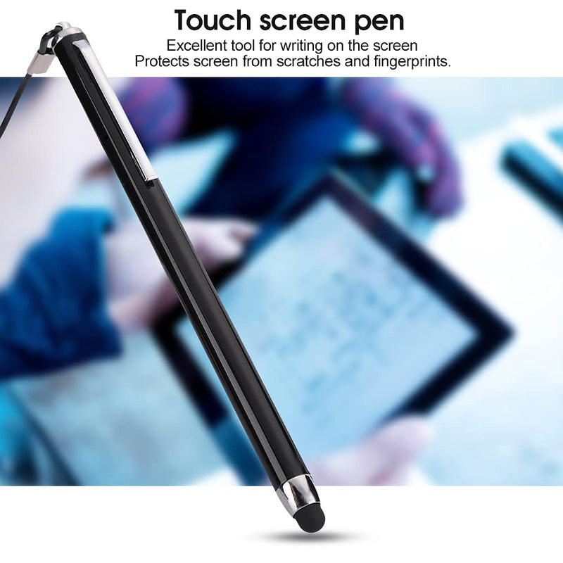 [Australia - AusPower] - Richer-R Stylus Pen,Touch Screen Pen Active Stylus Capacitive with Spring Rope for Resistive MP4 / Writing Board,Capacitive Stylus Pen for Touch Screen for POS,PDA,Industrial PC(Black) 