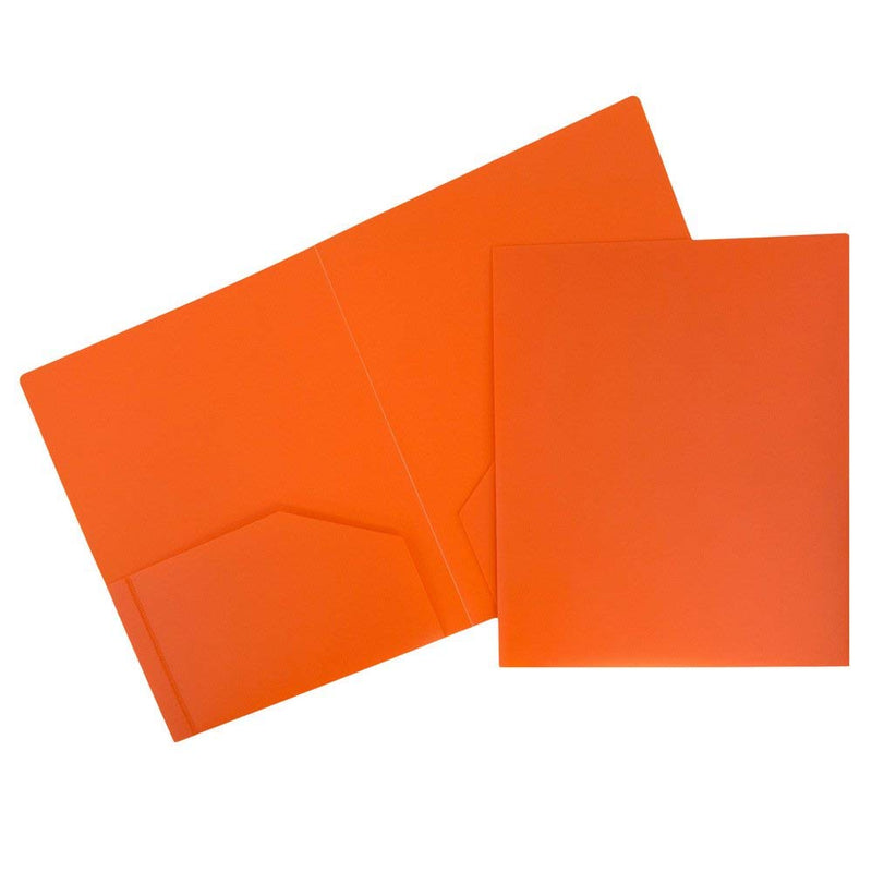 [Australia - AusPower] - JAM PAPER Heavy Duty Plastic 2 Pocket Extra Tough School Folders - Assorted Fashion Colors - 6/Pack 