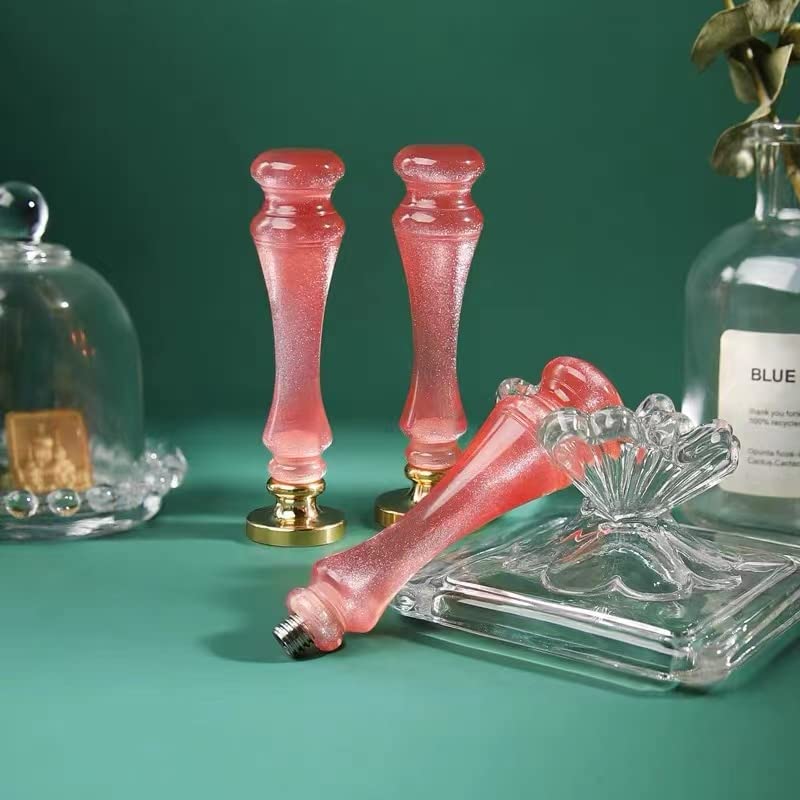 [Australia - AusPower] - YOKIOU 1PCS Wax Seal Stamp Handle Replacement Only Pink Resin Wax Seal Stamp Handle (Resin Pink 1) resin pink 1 