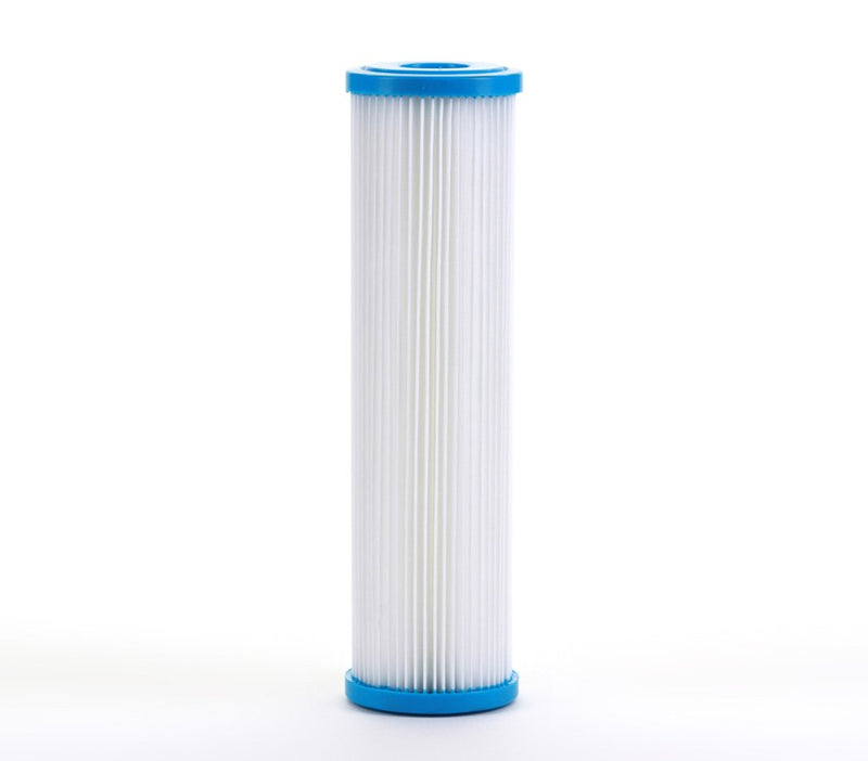 [Australia - AusPower] - Hydronix SPC-25-1050 Polyester Pleated Sediment Water Filter, Washable & Reusable, 2.5" X 10", 50 Micron 