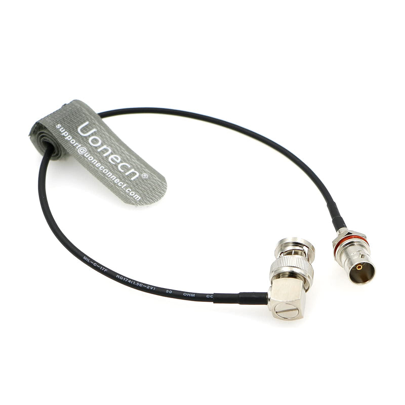 [Australia - AusPower] - Uonecn BNC Female Straight to BNC Male Right Angle SDI Cable for Camera 50 ohm 