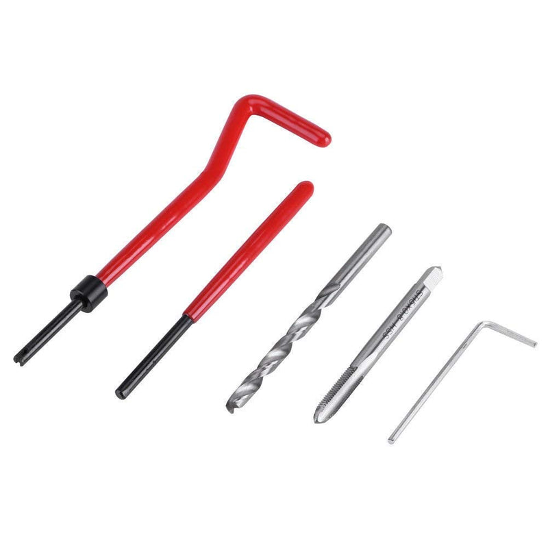 [Australia - AusPower] - XT AUTO 30pcs Stainless Steel M5 x 0.8mm Thread Repair Insert Kit Compatible Hand Tool Set for Auto Repairing 