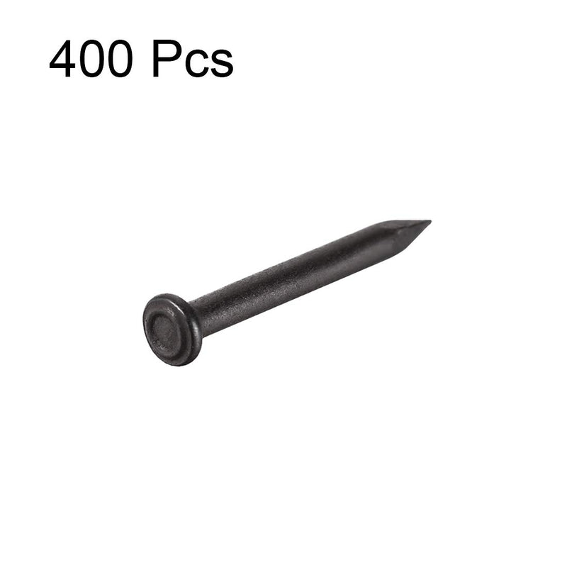 [Australia - AusPower] - uxcell Hardware Nails Carbon Steel Point Tip Wall Cement Nail 20mm(0.8") 2mm Rod Dia Black 400pcs 