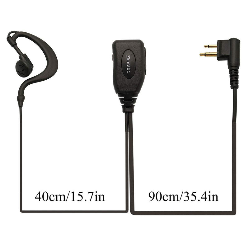 [Australia - AusPower] - Walike Talkie Earpiece with Mic G Shape Adjustable Volume Headset Compatible with Motorola CLS1410 CLS1110 BRP40 CP200 CP200D CP185 DTR650 RDU2020 RDU4100 RDU4160D RDU2080D RMU2040 RMU2080D(2 Pack) 