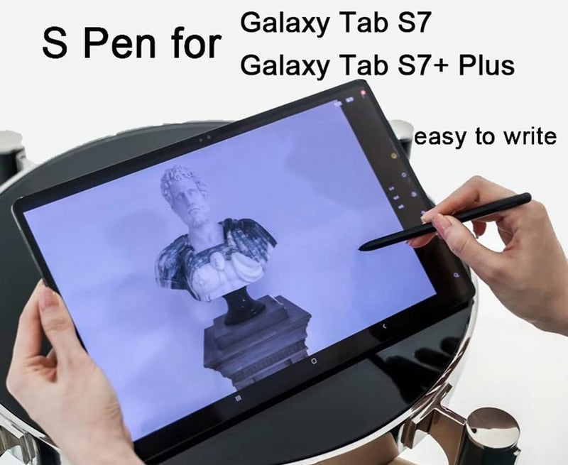 [Australia - AusPower] - Galaxy Tab S7 S Pen (with Bluetooth) Replacement for Samsung Galaxy Tab S7, Tab S7+ Plus, Galaxy Tab S7 FE Pen Touch Stylus Pen + Tips/Nibs (Black) Black 