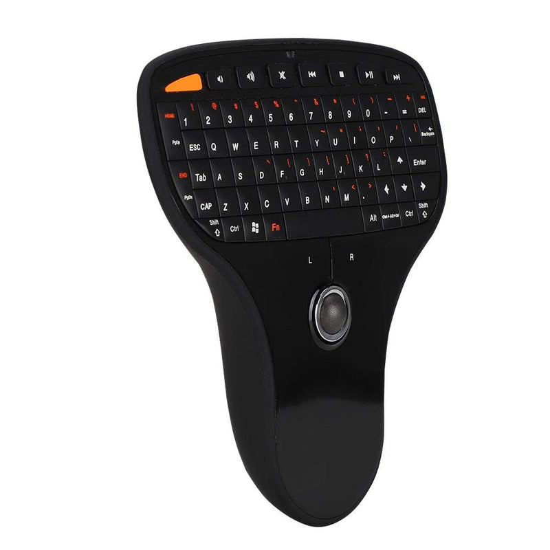 [Australia - AusPower] - Keyboard with Trackball Mouse, Wireless Multimedia Keypad QWERTY Layout, Mini USB Keyboard with Builtin Receiver Range 10m, for Smart TV, Computer, for Windows 2000 / XP/Vista / 7 