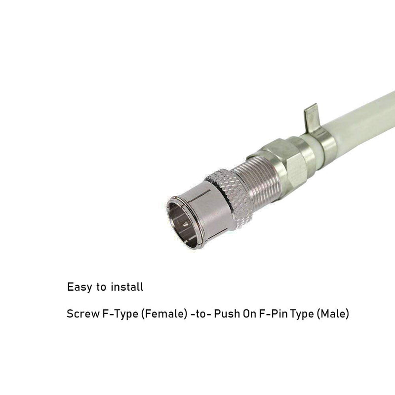 [Australia - AusPower] - Lala Smill Right Angle Push on Coax Cable Connectors F-Type Female to F-Pin Male Quick Plug Adapter RG6 Coaxial Cable Connector 9 pcs 