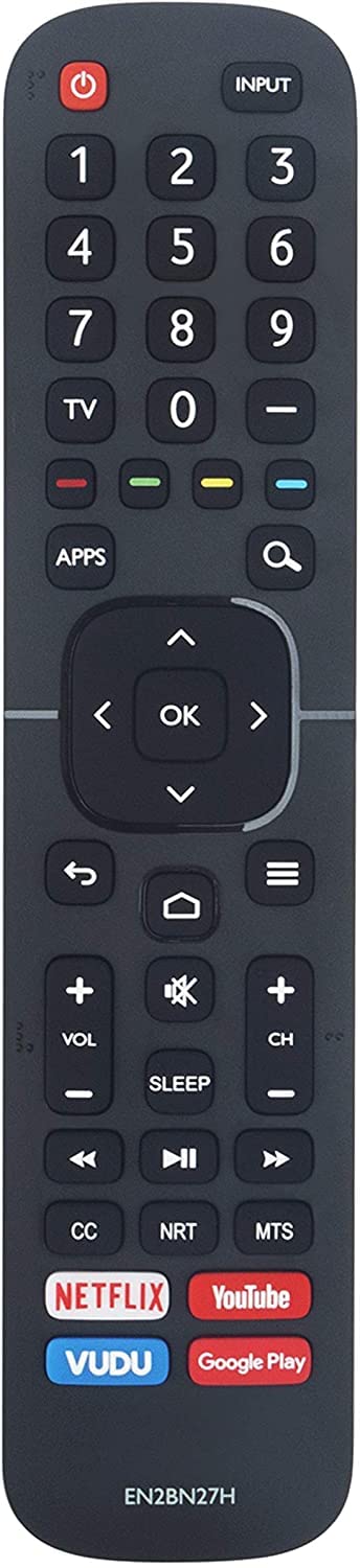 [Australia - AusPower] - PERFASCIN EN2BN27H Replacement Remote fit for Hisense Smart TV 332H5500F 40H5500F H55 Series 32H5520F 32H5530F 32H5540F 40H5609 40H5520F 40H5530F 40H5540F 32H5550F 32H5560F 32H5570F 50H8G 