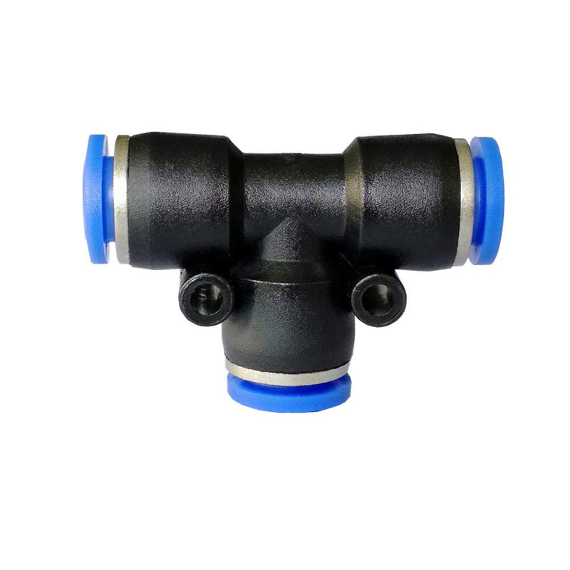 [Australia - AusPower] - 15 Pcs 3/8 Push Fittings, Plastic Push to Connect Fitting Tube Tee Connect, Air Tool Fittings Pneumatic Quick Fittings Lock 3/8 inch OD (10mm) 3/8 inch/ 10mm 