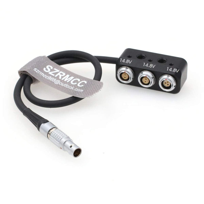 [Australia - AusPower] - SZRMCC Steadicam Zephyr 3 Pin 12V to 3 Way 2 pin Female Power Splitter for ARRI RED Sony Canon Camera Power Extension kit 