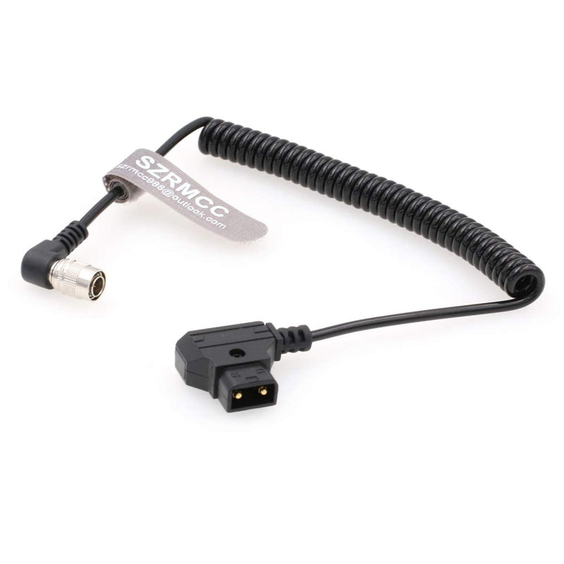 [Australia - AusPower] - SZRMCC Anton-Bauer IDX D-Tap to Right Angle Hirose 4 pin Male Coiled Power Cable for Zaxcom Sound Devices 688 644 633 