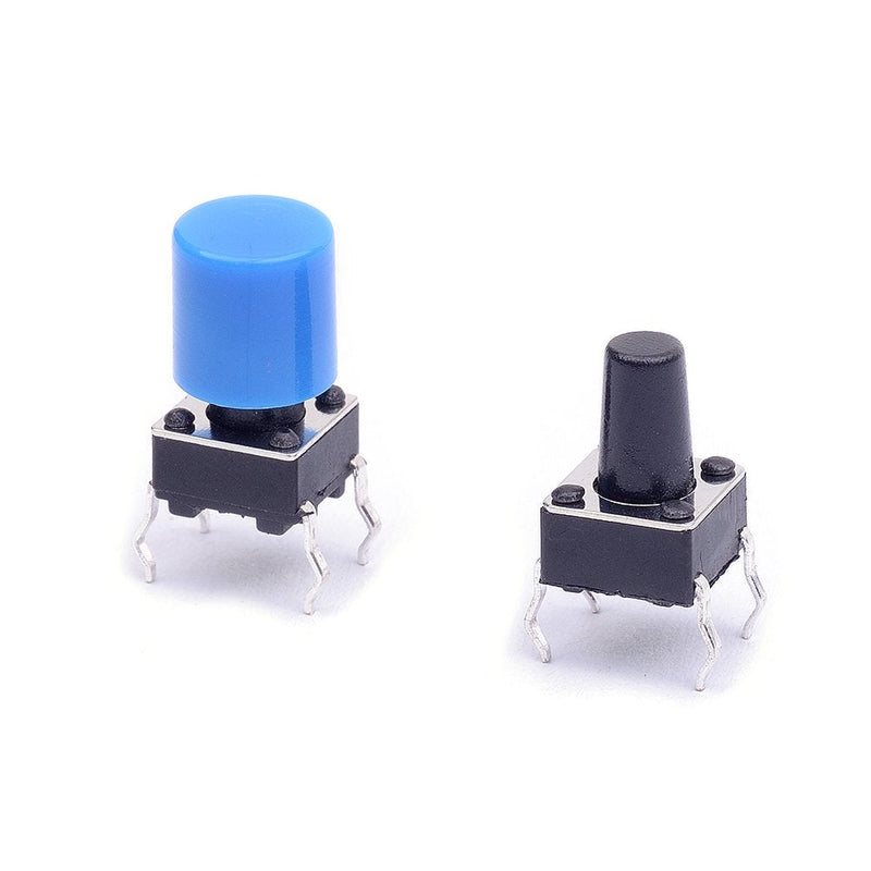 [Australia - AusPower] - Cylewet 35Pcs 6×6×9mm Tactile Tact Push Button Switch Micro Switch Touch Switch with Button Caps of 7 Color for Arduino (Pack of 35) CYT1052 